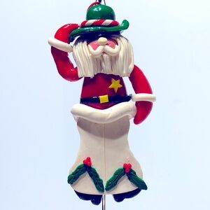 Santa cowboy ornament